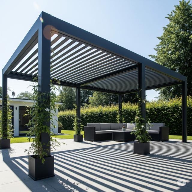Pergola Dining and Outdoor Workspace